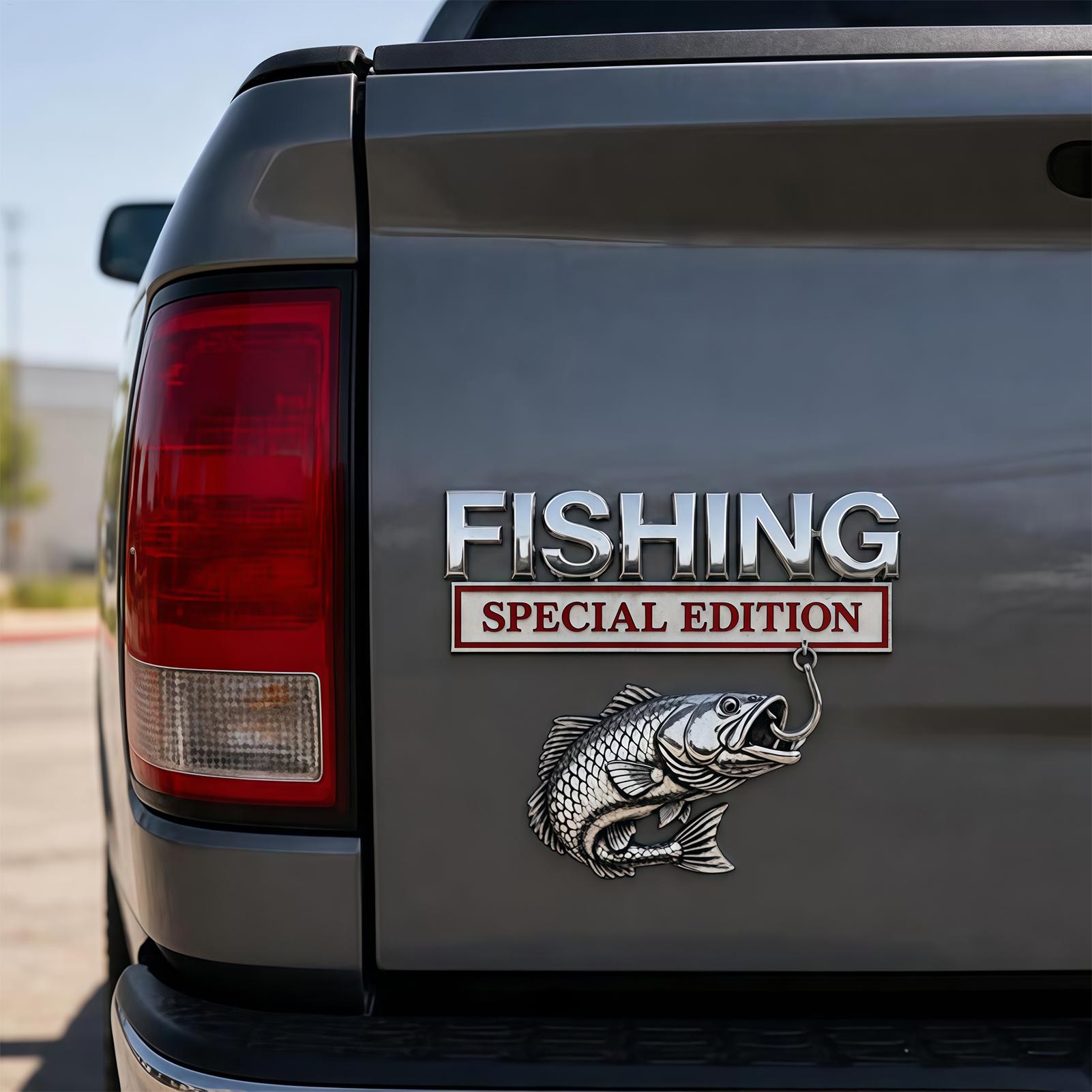 Car Emblems and Badges Metal F - Fishing Boat Trolling Motor recension och pris