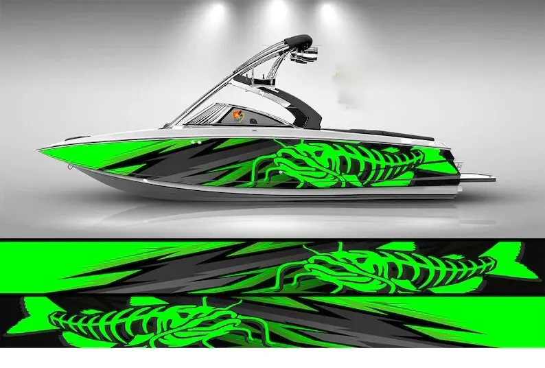 Camo Black and White Marlin Fi - Fishing Boat Trailer recension och pris