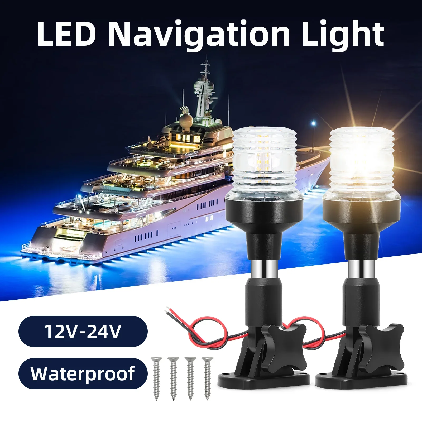 AD 12-24V Navigation Light 6in - Fishing Boat Paddle recension och pris