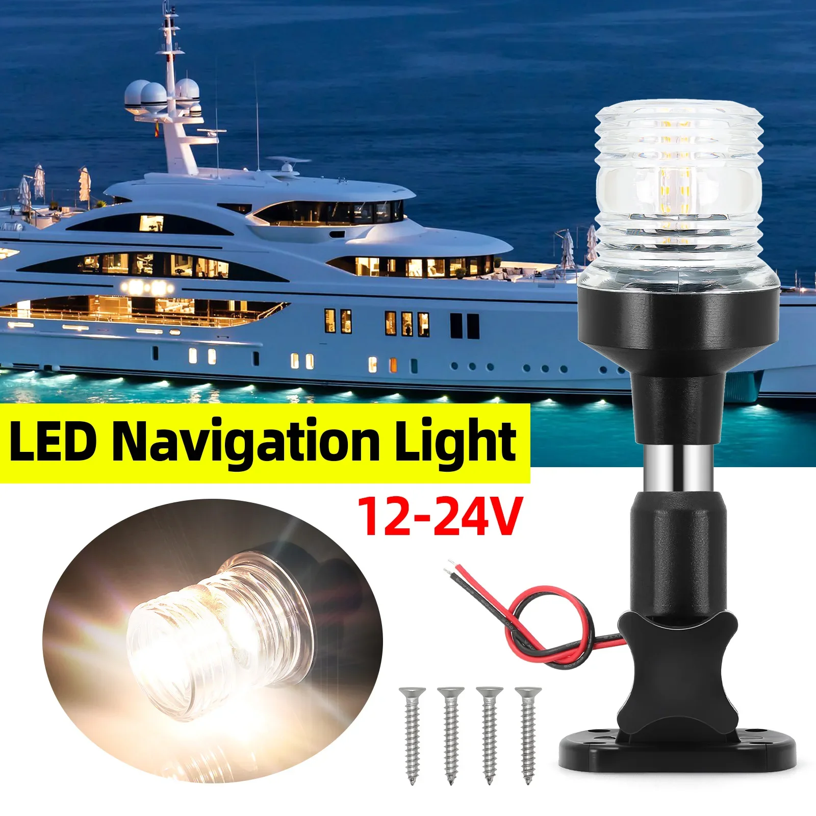 AD 12-24V Navigation Light 6in - Fishing Boat Paddle recension och pris