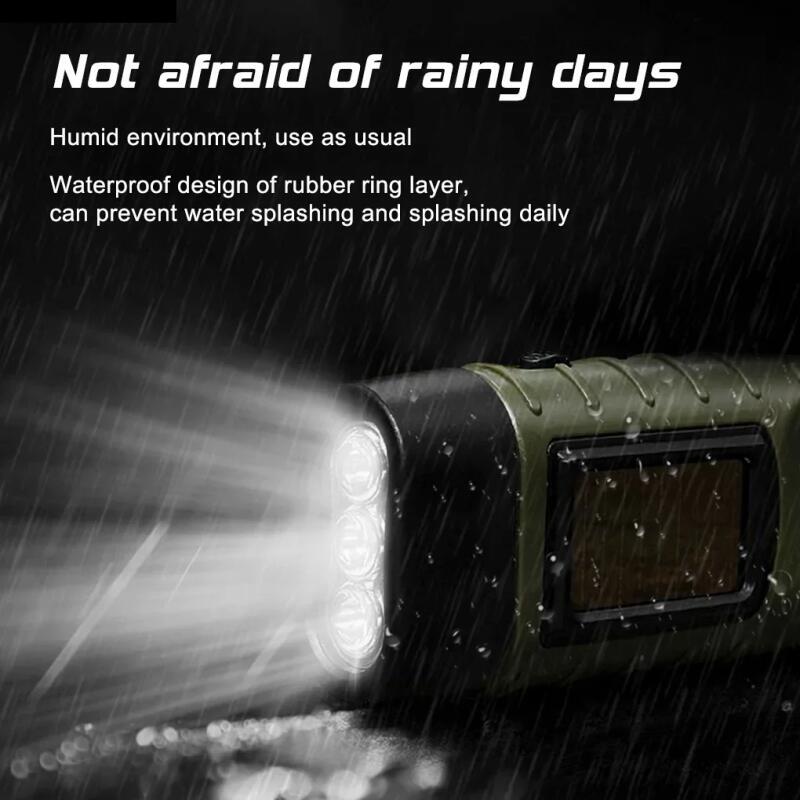 Hand Crank Solar Powered Recha - Fishing Boat Navigation Light recension och pris