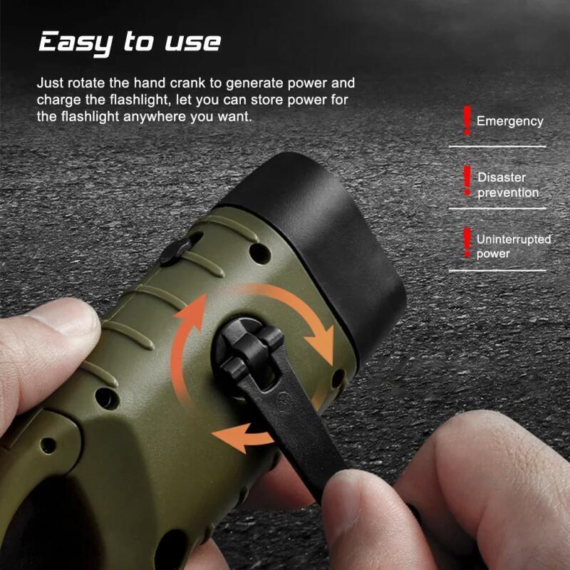Hand Crank Solar Powered Recha - Fishing Boat Navigation Light recension och pris