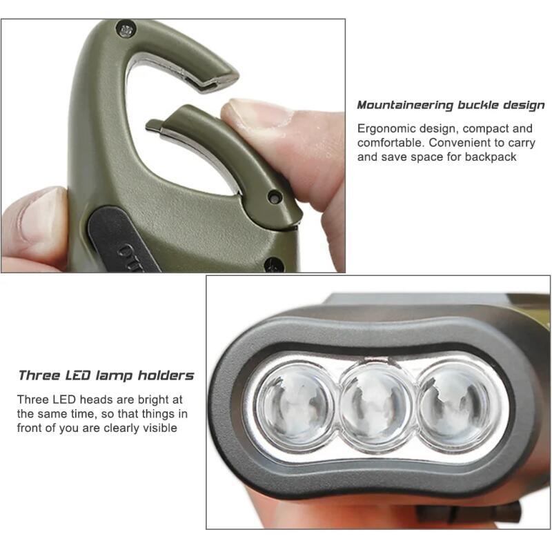 Hand Crank Solar Powered Recha - Fishing Boat Navigation Light recension och pris